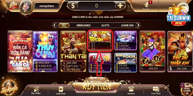Dragonball z sunwin - Minigame nổ hũ thưởng lớn bất ngờ 1 Dragonball z sunwin game đơn giản nhưng có thưởng cao